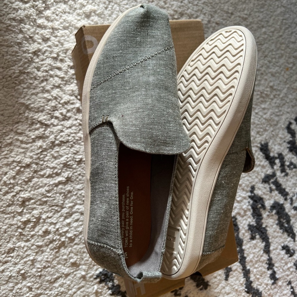 Toms Gray Slip-On Loafers